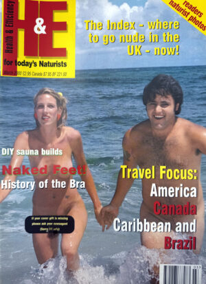 H&E (Health & Efficiency) naturist magazine, March 2000 print edition